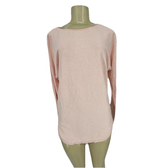 Lululemon Size 6 Women Take it All In Sweater Pink Mist Cotton Pullover ML5 - Picture 5 of 11